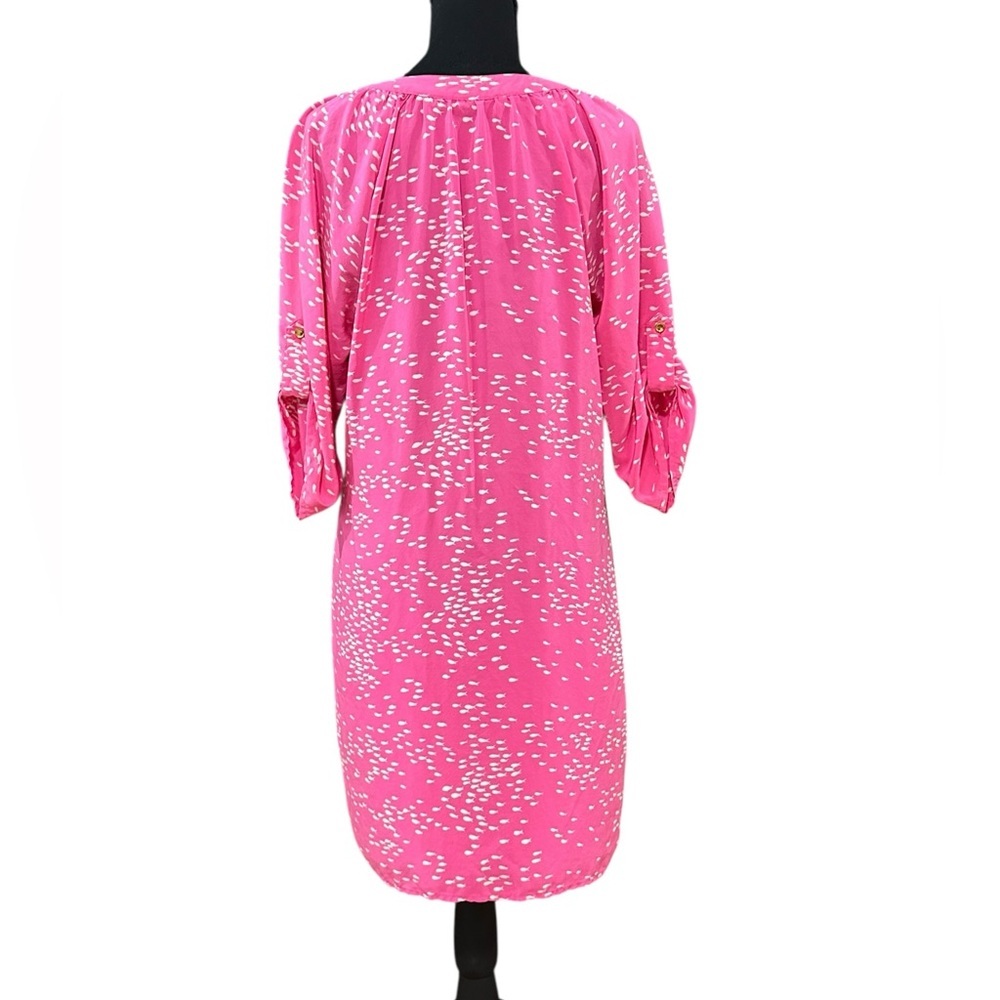 Twelfth Street by Cynthia Vincent. Hot Pink Fish-Print Midi Dress - Picture 8 of 10